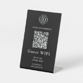 シンプルなWifiパスワード&ネットワーク | ビジネスQRコード 台座サイン (正面)