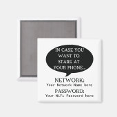 シンプルなWiFi詳細ネットワークパスワード マグネット (正面/裏面)