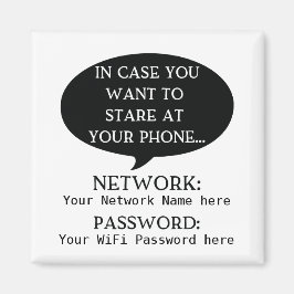 シンプルなWiFi詳細ネットワークパスワード マグネット