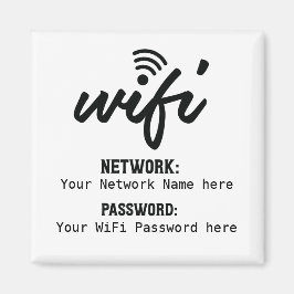 シンプルなWiFi詳細ネットワークパスワード マグネット