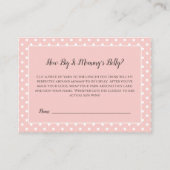 シンプルにかわいいピンクボウモミーベリーサイズゲーム エンクロージャーカード (正面)