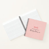 シンプルにかわいいピンクボウ赤ちゃんシャワーのゲストブック ノートブック (内部)