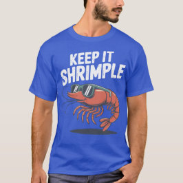 シンプルにエビでクールなエビのパロディ Tシャツ