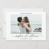 シンプルにエレガントなフォトウェディングハートシンプル セーブザデート (正面)