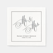 シンプルにエレガントな結婚式 スタンダードカクテルナプキン (正面)