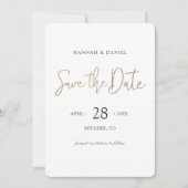 シンプルにシックなカスタム写真 セーブザデート (正面)