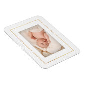 シンプルにシックなゴールドフォイル写真誕生のお知らせ マグネット (右側)