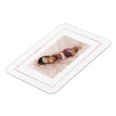 シンプルにシックなバラゴールドフォイル誕生のお知らせ マグネット (左側)