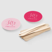 シンプルにシックなフィフティ&素晴らしい!ピンク50誕生日 ハンドファン (組立なし)