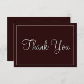 シンプルにシックな紫とシルバーありがとう サンキューカード (正面/裏面)