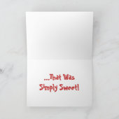 シンプルにスイート サンクス サンキューカード (内部)