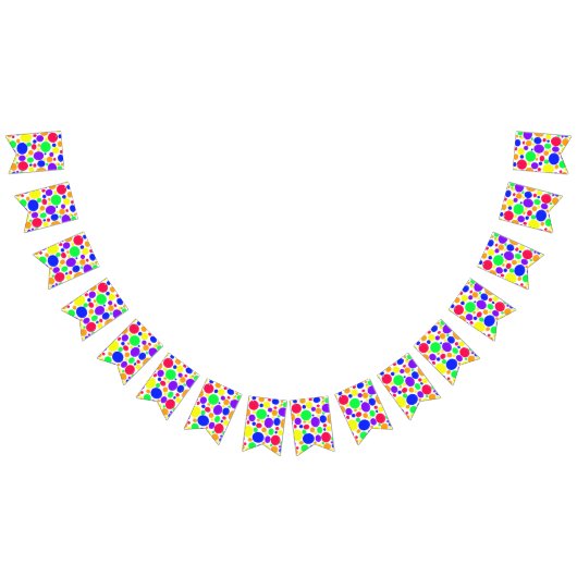 シンプルにスクラムシャスなスポット バンティングフラッグ (全)