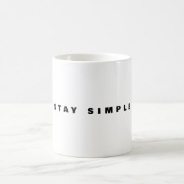 シンプルに暮らそう マグカップ|ミニマルな名言 コーヒーマグカップ