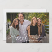 シンプルに書かれたお正月の写真年賀状 シーズンカード (正面)