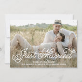 シンプルに甘い編集可能結婚カラーの発表 サンキューカード (正面)