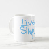 シンプルに生きる コーヒーマグカップ (正面左)