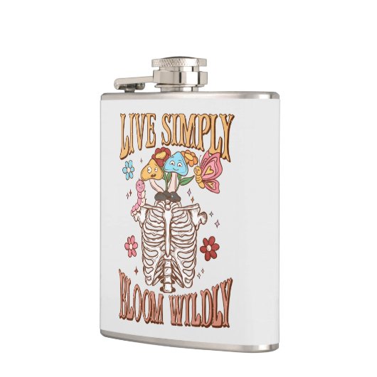 シンプルに生きる、開花 フラスク (左)