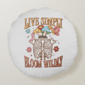 シンプルに生きる、開花 ラウンドクッション (裏面)