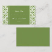 シンプルに目まいがするダマスクウェディング座席表 プレイスカード (正面/裏面)