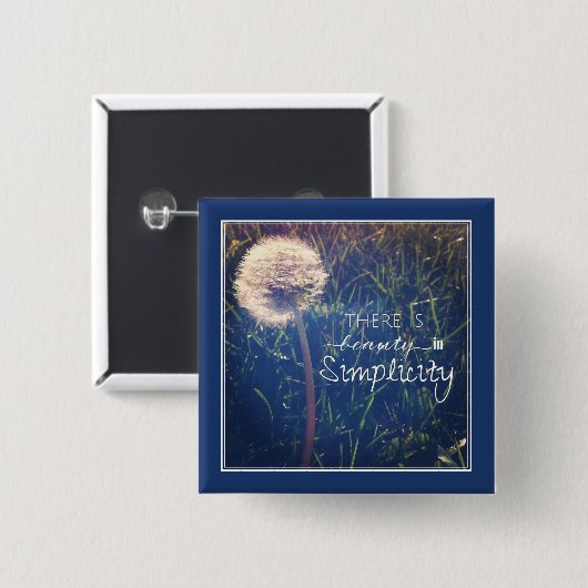 シンプルに美しいがあります 缶バッジ (正面&裏面)