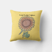 シンプルに美しいひまわり黄色 クッション (裏面)