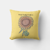 シンプルに美しいひまわり黄色 クッション (正面)