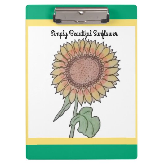 シンプルに美しいひまわり クリップボード (正面)