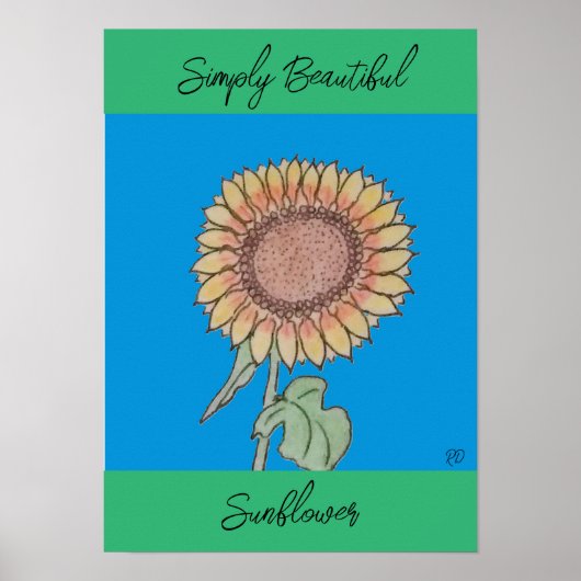 シンプルに美しいひまわり ポスター (正面)