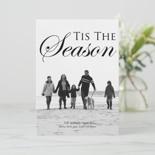 シンプルに美しいクリスマスフォトカード シーズンカード (スタンド正面)