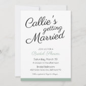 シンプルに美しいブライダルシャワー招待 招待状 (正面)