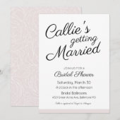 シンプルに美しいブライダルシャワー招待 招待状 (正面/裏面)