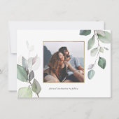 シンプルに美しい植物の緑の日を保存 セーブザデート (裏面)