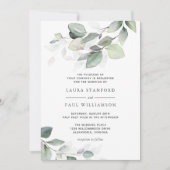 シンプルに美しい水彩植物園 招待状 (正面)