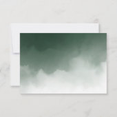 シンプルに美しい結婚式RSVPと食事の選択肢 出欠カード (裏面)