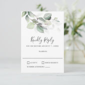 シンプルに美しい結婚式RSVP 出欠カード (スタンド正面)