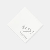シンプルに美しい：手文字で私たちは行結婚う スタンダードカクテルナプキン (角)