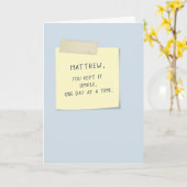 シンプルに５歳の誕生日を祝おう カード (黄色い花)