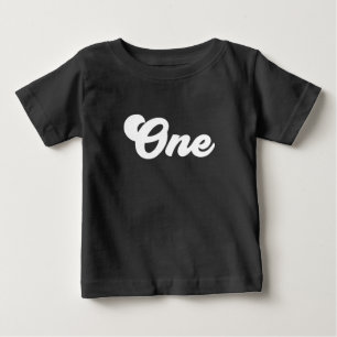 シンプルに1つのティーミニマル-、はっきりしたタイムレス ベビーTシャツ