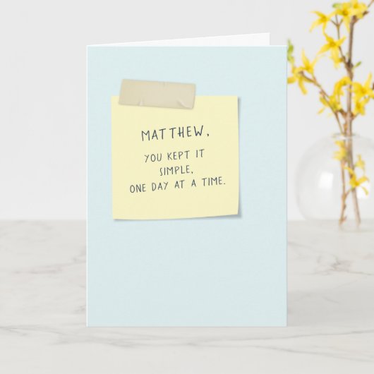 シンプルに 1歳の誕生日 カード (黄色い花)