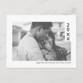 シンプルのおめでとう新年の写真パーソナライズされた ポストカード (正面)
