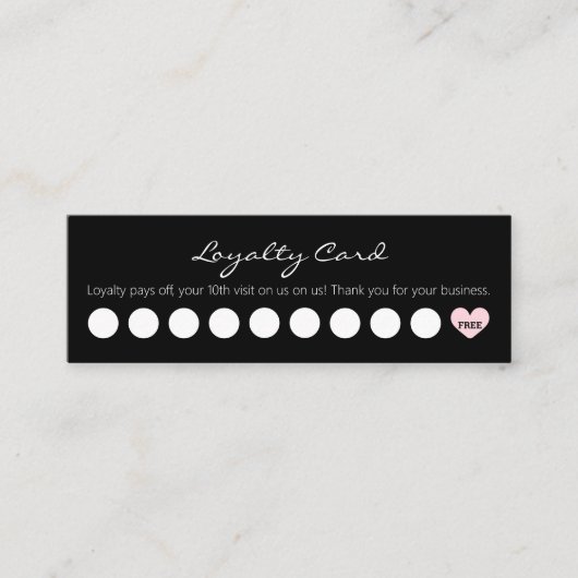 シンプルのお客様向けディスカウント（白黒）とハート ロイヤリティカード (正面)