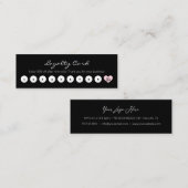 シンプルのお客様向けディスカウント(白黒)とハート ロイヤリティカード (正面/裏面)