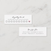 シンプルのお客様向けディスカウント（白黒）とハート  ロイヤリティカード (正面/裏面)