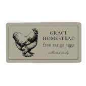 シンプルのてえカワイイ農場鶏卵カートン製品 ラベル (正面)