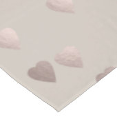 シンプルのゆとりの中立ばら色の金ゴールド愛ハート テーブルクロス (アングル)