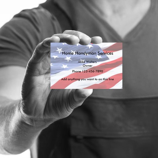 シンプルのアメリカ国旗の背景 名刺