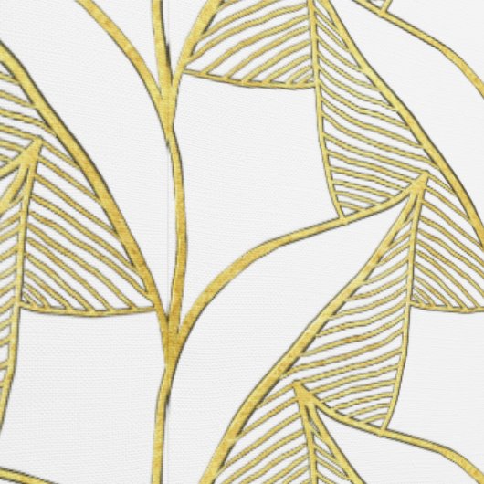 シンプルのエレガント可愛い白と金ゴールドの葉 壁紙 (縫い目)