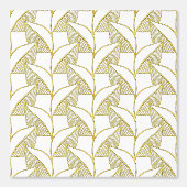 シンプルのエレガント可愛い白と金ゴールドの葉 壁紙 (正面)