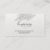 シンプルのカッコいいの抽象芸術の灰色の水彩画の名刺 名刺 (裏面)