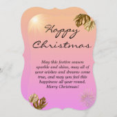 シンプルのクリスマス家族の挨拶状 招待状 (正面/裏面)